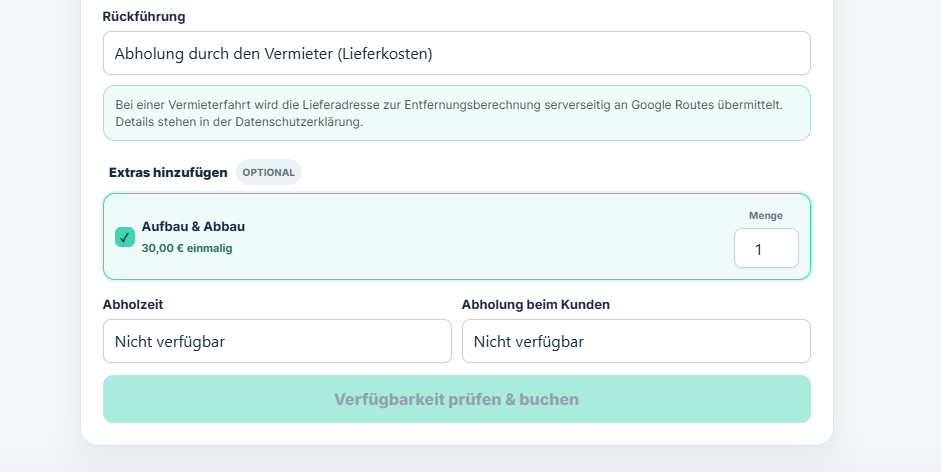 Mietpakete und Extras mit Vermivo anbieten